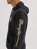 Men's Wrangler Logo Arm Hit Pullover Hoodie Jet Black