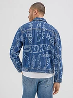 Wrangler® x Hot Wheels™ Men's Laser Logo Denim Jacket Medium Blue