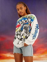 Wrangler® x Hot Wheels™ Men's Pullover Crew Bright White