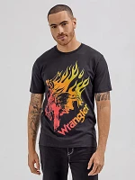 Wrangler® x Hot Wheels™ Men's Flaming Bronco T-Shirt Black Beauty