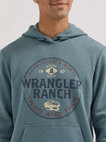 Men's 1947 Wrangler Logo Pullover Hoodie Goblin Blue