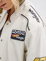 Wrangler® x Hot Wheels™ Women's Reversible Bomber Jacket Egret