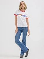 Wrangler® x Hot Wheels™ Women's Logo Ringer Tee Bright White