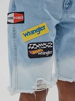 Wrangler® x Hot Wheels™ Upcycled Denim Short Blue