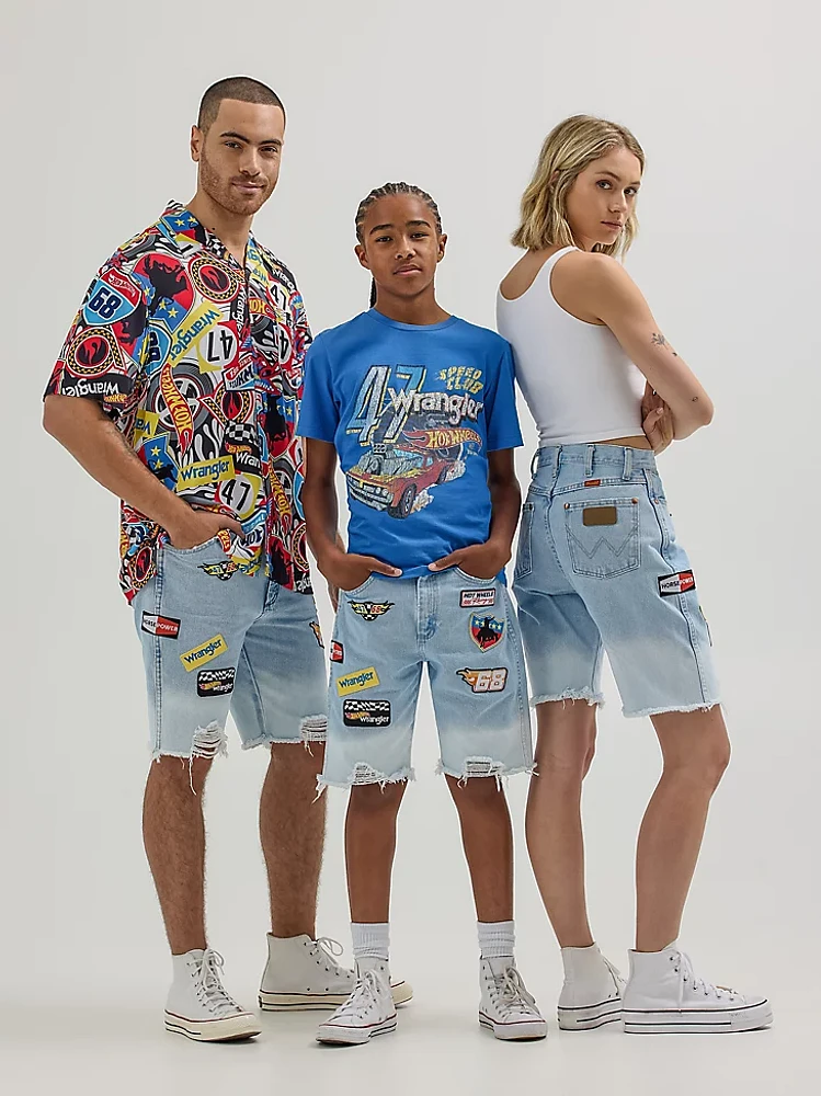 Wrangler® x Hot Wheels™ Upcycled Denim Short Blue