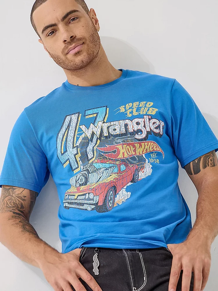 Wrangler® x Hot Wheels™ Men's Speed Club T-Shirt Nebulasblu