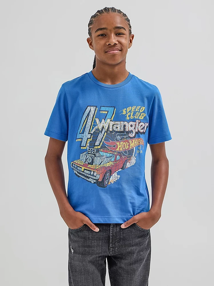 Wrangler® x Hot Wheels™ Boy's Speed Club T-Shirt Blue