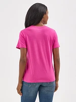 Women's Wrangler Kabel Logo Vibrant Reg Fit Tee Very Berry