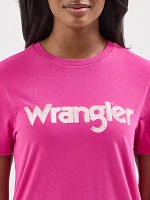 Women's Wrangler Kabel Logo Vibrant Reg Fit Tee Very Berry