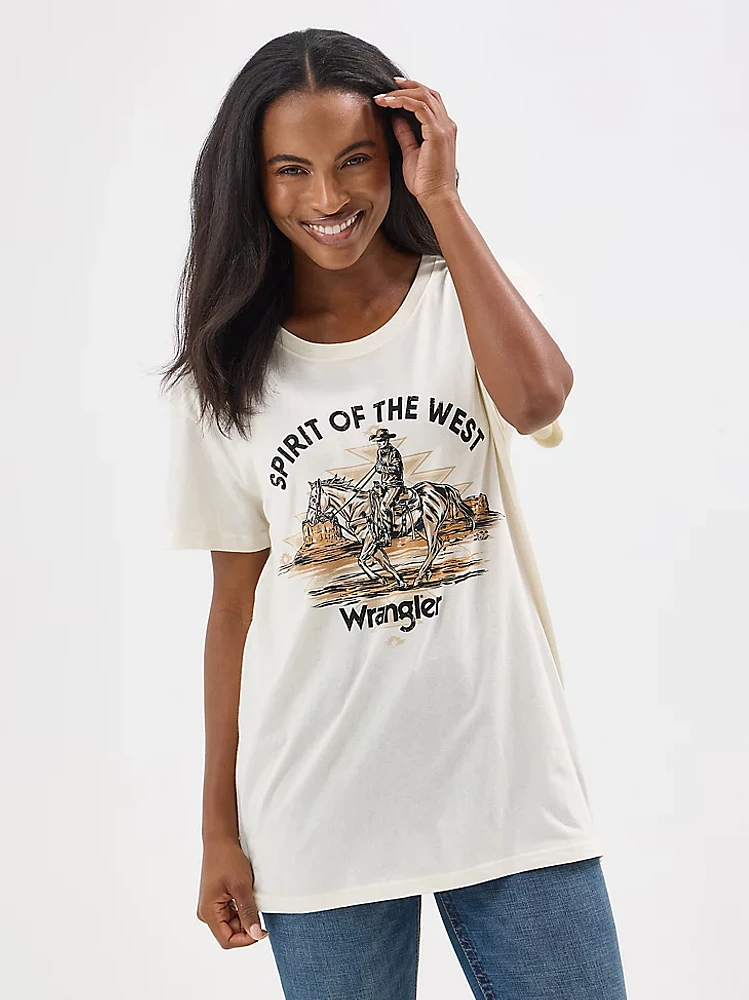 Women's Wrangler Western Graphic Boyfriend Tee Spirit of the West