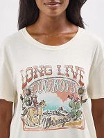 Women's Wrangler Western Graphic Boyfriend Tee Long Live Cowboys