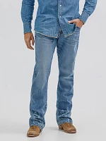 Wrangler® x Hot Wheels™ Men's Flames Bootcut Jean Medium Blue