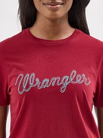 Women's Wrangler Rope Logo Reg Fit Tee Biking Red