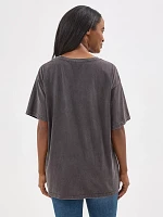 Women's Wrangler Western Graphic Oversized Tee Chocolate Torte