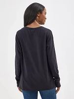 Women's Wrangler Graphic Long Sleeve Relaxed Tee Black Beauty