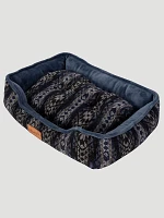 Cuddler Rectangle Pet Bed:Blue Multi:M