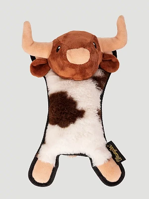 Cow Chew Toy with Tennis Ball:Brown:One Size