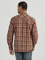 Men's Wrangler Retro® Long Sleeve Sawtooth Snap Pocket Western Shirt Cocoa Brown