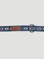 Geo Print Dog Leash:Blue Multi:XS/S