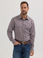 Men's 20X® Competition Advanced Comfort Long Sleeve Two Pocket Western Snap Shirt Smoky Geo Print