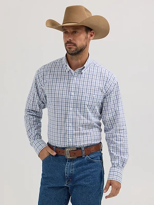 Wrangler® George Strait™ Long Sleeve Button Down One Pocket Shirt Pacific Stripe