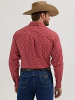 Wrangler® George Strait™ Long Sleeve Button Down One Pocket Shirt Ruby Flower