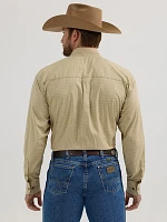 Wrangler® George Strait™ Long Sleeve Button Down One Pocket Shirt Sand Slashes