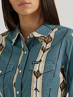 Women's Checotah Classic Western Snap Shirt Teal