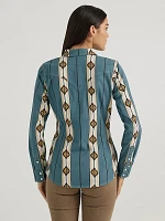 Women's Checotah Classic Western Snap Shirt Teal