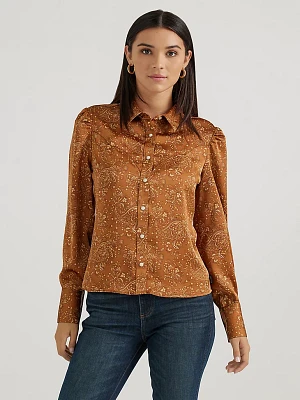 Women's Satin Rodeo Blouse