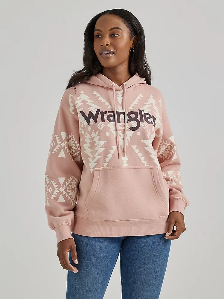 Women's Wrangler Southwest Kabel Hoodie Pink Geo