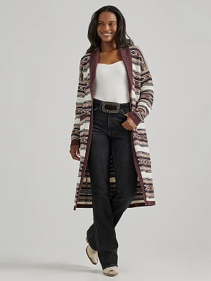 Women's Wrangler Retro® Southwestern Duster Serape Fudge