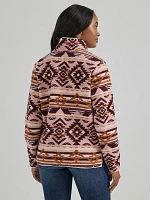 Women's Wrangler Retro Quarter-Zip Sherpa Pullover Pink