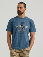 Mens Bucking Bronco T-Shirt:Midnight Navy:M