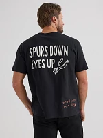 Wrangler x Diamond Cross Spurs Down Eyes Up Tee Jet Black