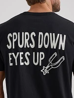 Wrangler x Diamond Cross Spurs Down Eyes Up Tee Jet Black