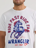 Wrangler x Diamond Cross Spurs Down Eyes Up Tee Bright White