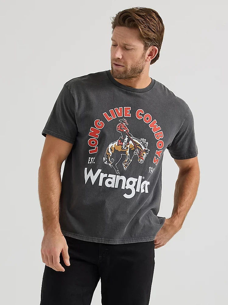 Wrangler x Diamond Cross Giddy Up Tee Jet Black