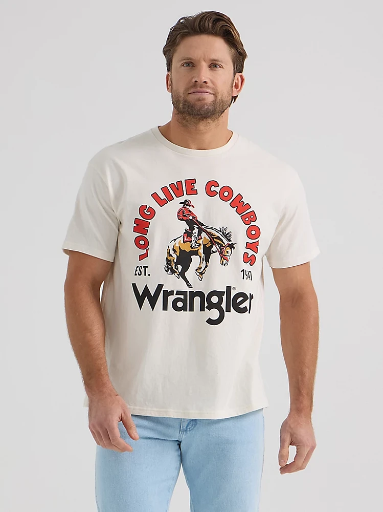 Wrangler x Diamond Cross Giddy Up Tee Marshmallow