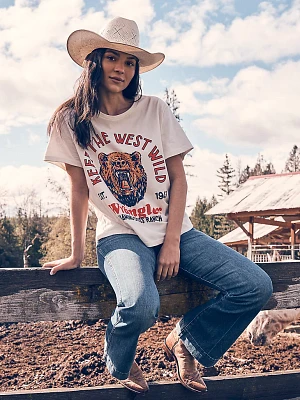 Wrangler x Diamond Cross Keep the West Wild Tee Marshmallow