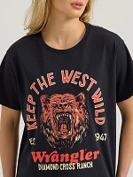 Wrangler x Diamond Cross Keep the West Wild Tee Caviar