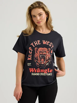 Wrangler x Diamond Cross Keep the West Wild Tee Caviar