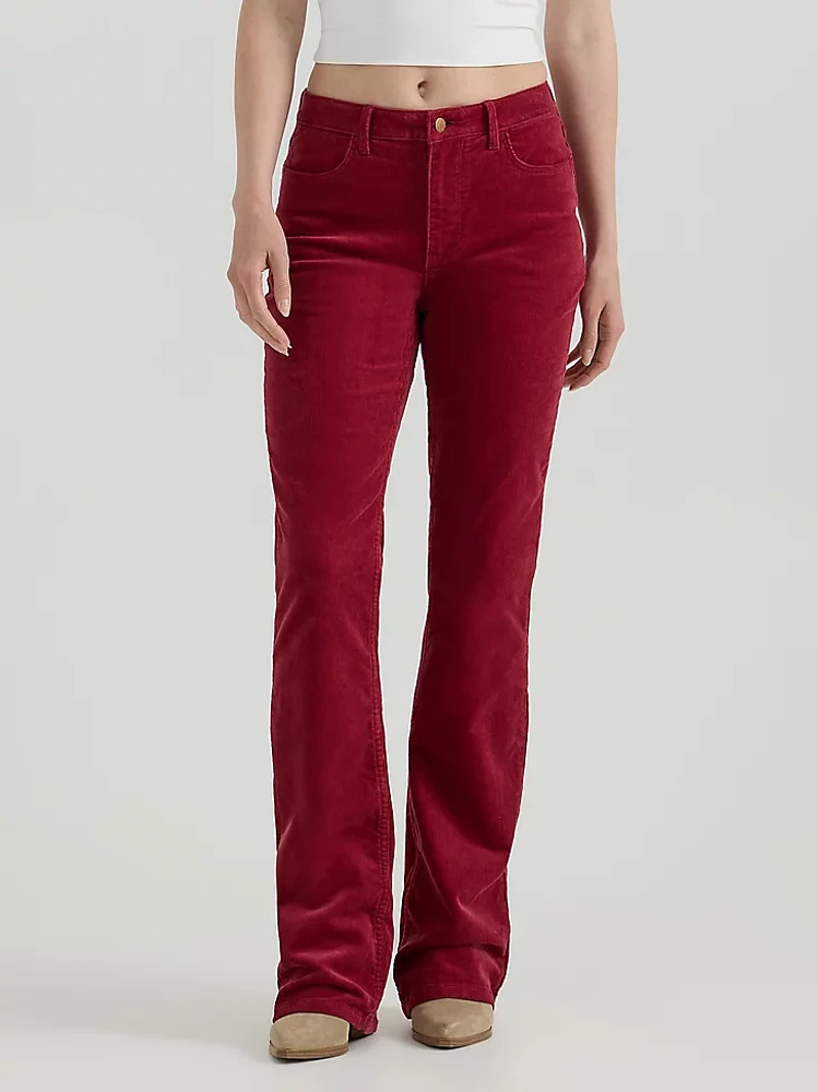 Women's Corduroy Bold Bootcut Jean Carmine