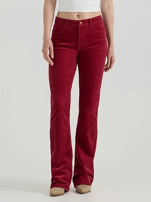 Women's Corduroy Bold Bootcut Jean Carmine