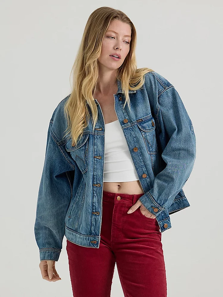 Women's Girlfriend Denim Jacket Mojave Blue