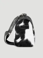 Women's Cowhide Belt Bag in Black