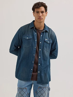 Men's Western Denim Shirt Tobacco