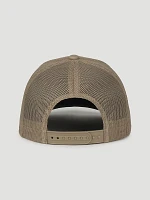 Wrangler Leather Patch Baseball Cap in Tan