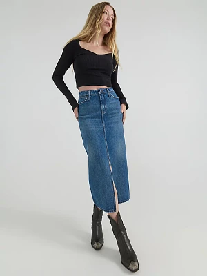 Women's Midi Denim Skirt Bonnie