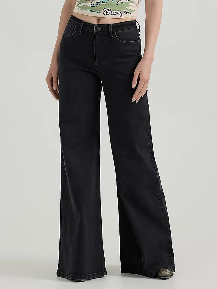 Women's Wide Leg Jean Carbon